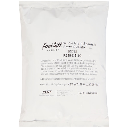 Foothill Farms Whole Grain Reduced Sodium Spanish Brown Rice Mix 36 oz., PK6 R219-D5190